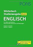 englisch wörterbuch für abitur  PONS Wörterbuch Studienausgabe Plus Englisch: Rund 315.000 Stichwörter und Wendungen. Englisch-Deutsch / Deutsch-Englisch + Wörterbuch-App