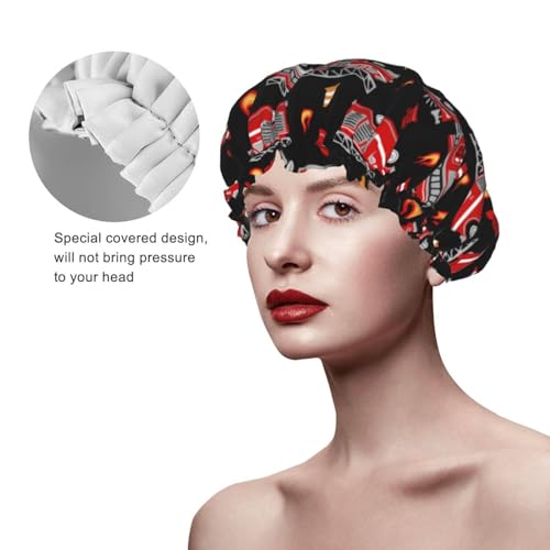 Bonnet de douche imperméable réutilisable double couche toutes longueurs