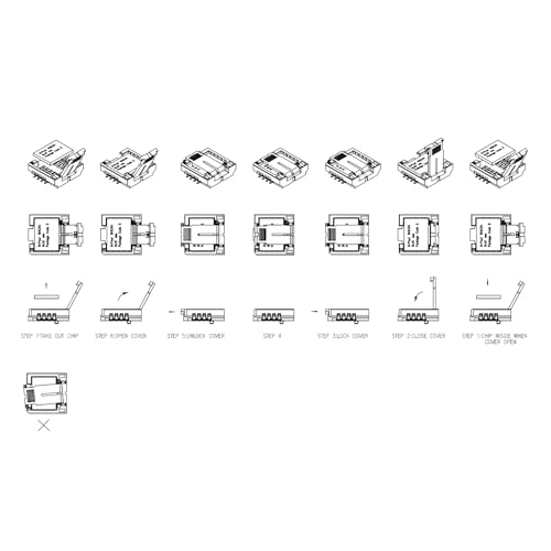 Enchufe intercambiable de 6x5 y 8x6 pines para programación IC 3