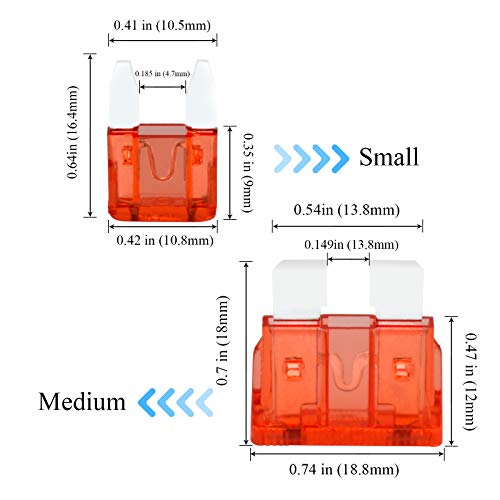 Road Passion 250Pcs Car Blade Fuses Assortment Kit Auto Fuse Standard And Mini Car Fuse For Marine, Rv, Camper, Boat, Truck 2A/ 3A/ 5A/ 7.5A/ 10A/ 15A/ 20A/ 25A/ 30A/ 35A/ 40A/ 45A/ 50A #TOP1