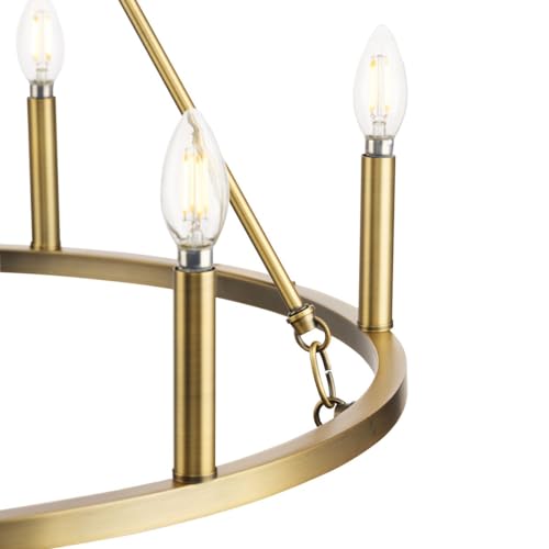 Progress Lighting P400313-163 Gilliam Six-Light Vintage Brass Chandelier by Progress Lighting - Image 6