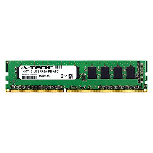 A-Tech 4GB Replacement for Hynix HMT451U7BFR8A-PB - DDR3/DDR3L 1600MHz PC3-12800 ECC Unbuffered UDIMM 1rx8 1.35v - Single Server Memory Ram Stick (HMT451U7BFR8A-PB-ATC)
