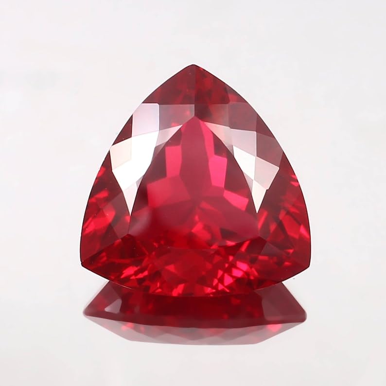 Rubis naturel trillion pierre précieuse facettes pour bijoux - 3