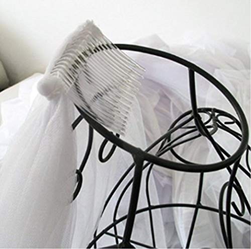 Ziyan 19961019 White Double Ribbon Edge Center Cascade Bridal Wedding Veil thumb #3