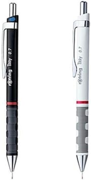 Rotring Tikky Versatil Kalem 0.7 mm, Siyah-Beyaz, 2li Set