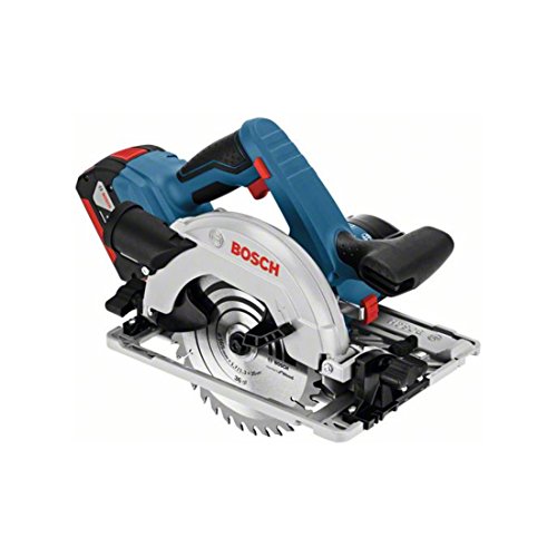 Image of Bosch GKS 18V-57 G Cordless Circular Saw / 2X 5.0 Ah Battery + Charger + FSN 1400 in L-Boxx - 0615990M90