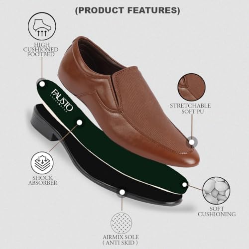 Image of FAUSTO Men Formal Pull-On Shoes