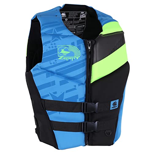 Swim Vest Float Jacket Floation Swimsuit With Adjustable Safety Strap For Outdoor Adult Water Sports（Blue Green，L） #TOP16