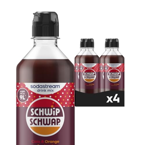 Sodastream drink mix Schwip Schwap – Sirup für gesprudeltes & stilles Wasser, 4er Pack (4 x 440 ml), ergibt bis zu 9L Fertiggetränk 1