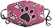 Produktbild Staubdicht waschbar Wiederverwendbare rosa Hund Pfotenabdruck Knochen Mund Abdeckmaske Atemschutz Keimschutz Sicherheit warm Winddichte Maske