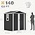 DWVO 6x4ft Metal Outdoor Storage Shed with Window, Lockable Tool Storage Sheds, Steel Garden Sheds with Sloped Roof for Backyard, Patio, Garage, Lawn, Gray + White