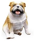 YANRUI Bulldog-Statue, englische Bulldogger Simulation Skulptur Charakter Harz Modell kleines Auto Dekoration Zubehör Home Office Desktop Figuren