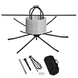 ROGONPDK Enrollador de tubos para calefacción por suelo radiante, enrollador de tubos, cable desenrollador, hasta 200 kg, para obras de construcción, en insertos de rescate para enrolladores de cables
