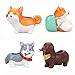 Planti Goodies Cute Animal Shaped Pot Adorable Dog Planter Cartoon Succulent Flower Pot Home Decoration Pot with Drainage (Husky Dog, Style C)