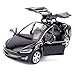 WJQSD Alliage de Voiture de Sport modèle de Voiture Jouets 1:32 Tesla modèle X Son et lumière Pull Back modèle de Voiture Simulation Garçon de Voiture Collection, Cadeau (Color : Black)