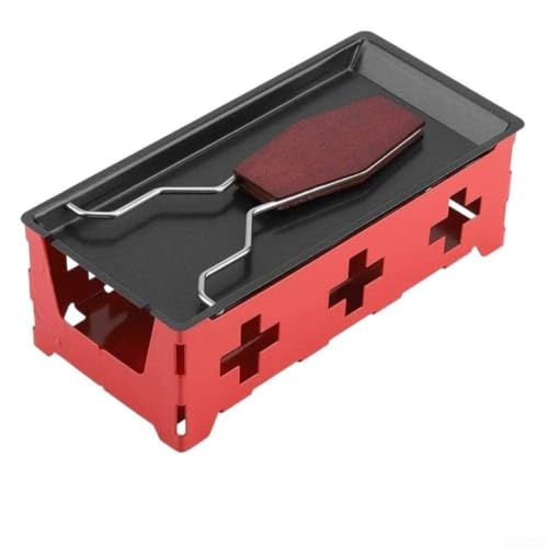 ZYNCUE Carbon Steel Cheese Grill 18cm Portable Fondue Set(red)