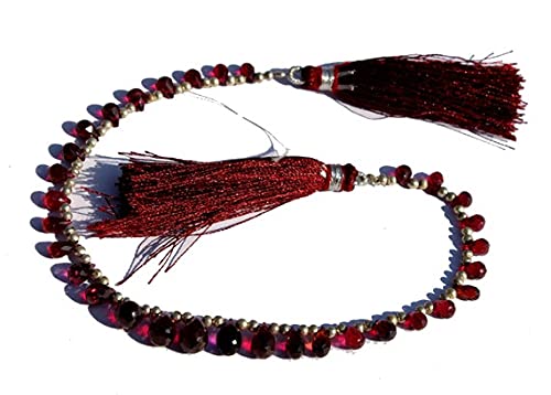 Quartz corindon rouge goutte facettée pour fabriquer un cadeau de Saint-Valentin