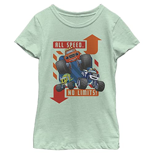 Nickelodeon Blaze and The Monster Machines All Speed No Limits Girls Short Sleeve Tee Shirt