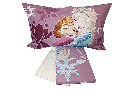 Miniatura 3 de Frozen - Juego De Sábanas Para Cama Individual Disney, Sábana Encimera, Sábana Bajera Ajustable, Funda De Almohada, Color Rosa, 100 Algodón, Producto Oficial
