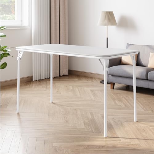 IDEALHOUSE 4 Feet Folding Table, Protable Foldable Card Table, Gray by IDEALHOUSE - Used condition - Image 3