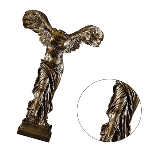 Sculpture déesse Victoire dorée objet décoration résine pour statuette maison et bureau