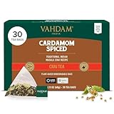 Cardamom Chai Tea - 30 Pyramid Tea Bags - 100% NATURAL CRUSHED CARDAMOM blended with Garden Fresh BLACK TEA, India's Original Cardamom Tea Blend, Packed at Source, (2 Boxes, 15 Tea Bags Each)