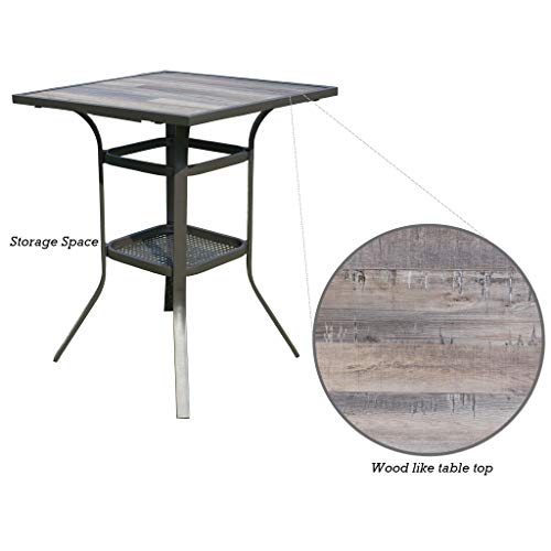 Kozyard Isabella High Swivel Bar Stools/Chair Set For Home Patio, Back Yard, Cafes, Bistro, Restaurants And Chic Bars (Table) #TOP4