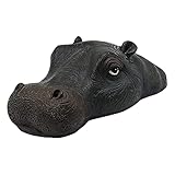 Super réaliste : la tête d'animal flottant a un véritable look d'hippopotame, avec une taille de tête similaire et une texture de peau vive, tout comme un vrai animal.