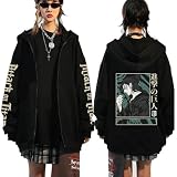 westtrend Sudadera con Capucha Attack on Titan Sudadera con Capucha Casual Eren Jaeger Gráficos de cómic Sudadera con Cremallera Eren Jaeger Disfraz de Anime para Attack on Titan