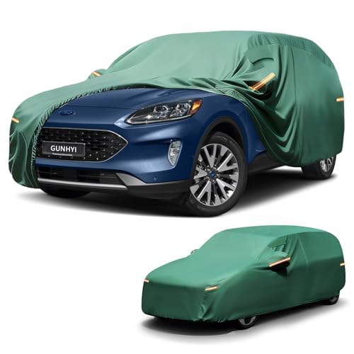 GUNHYI Car Cover Custom Fit Ford Escape (2000-2026) Waterproof All-Weather, 16-Layer Heavy Duty Full Exterior Cover with Vents, Driver Door Zipper & Towel, Summer Sun/UV/Rain Protection.