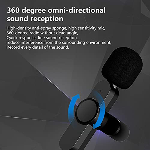 Audio Opname Draadloze Lavalier Microfoon, Automatisch synchroniseert Mic Revers Microfoon voor YouTube Facebook Live… - Image 3