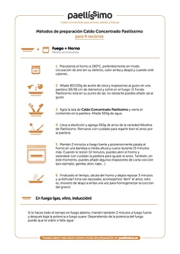 Miniatura 5 de Paellissimo - Caldo Concentrado Para Arroz De Pescado Elaborado Con Pescados De Roca Y Marisco 100 Natural Y Sin Gluten 4 Raciones X Lata Contenido Por Lata 400gr 4 Unidades