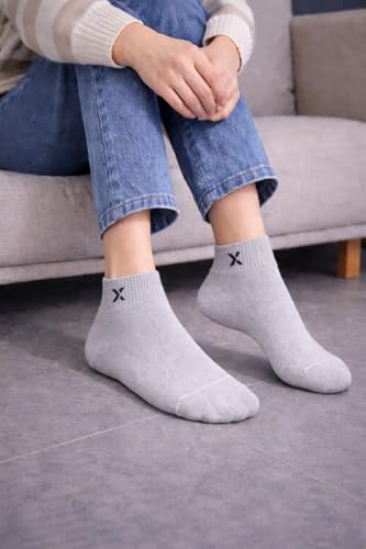 Image of RECKZOZ Men's Cotton Blend Ankle Length Socks, Multicolour, Free Size, Breathable, Casual Wear, 5 Pair