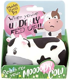 Boxer Gifts Moody Cow Stress Relief Toy | Helps With Anxiety | Novelty Desk Accessory | Funny Birthday Christmas Secret Santa Stocking Filler Gift for Her
