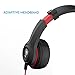 Darkiron N8 Headset with in line Mic and Volume Control for Smartphones & Tablets - Black/Red