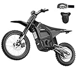 Yozma IN10 Pro Electric Dirt Bike, 5500 Peak Mid- Drive Motor, 50 Mph Max Speed Ebike, 60V 27AH Bttery with 60 Miles Max Range, 17''/14'' Off-Road Tires, Hydraulic Brakes & Dual Shock Absorption