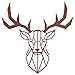 Produktbild Hansmeier Hirsch-Wanddeko aus Metall | Hirschkopf Geweih | 30x30 cm | Rostfarben | Wandskulptur Industrial