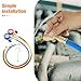 Healifty Refrigerant Meter and Fluoride Filling Hose Set for Car Air Conditioner HVAC Charging with Refrigerant Hose and Refrigerating Gauge for Automotive Ac Maintenance