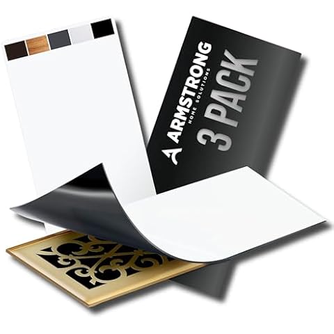 Extra Magnetic Floor Vent Covers Stronger Magnet for Floor Air Registers for RV, Home HVAC, AC and Furnace Vents (Not for Ceiling Vents) (White, 3-Pack 8.5x15) Cover