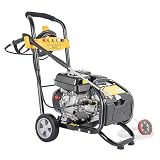 Nettoyeur haute pression à essence de type chariot de type pétrole GMSLuu Nettoyeur à haute pression pour sol pour diverses tâches de nettoyage, avec buse de liquide de lavage, tuyau