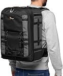 Lowepro Pro Trekker BP 450 AW II, Outdoor Camera Bag, Camera Backpack with Recycled Fabric, Fits 15” Laptop/Tablet, Maxfit Dividers, Weatherproof Cover, Mirrorless/DSLR Camera Case, Black/Dark Grey