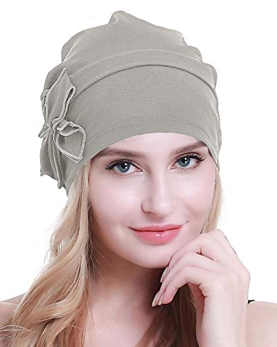 osvyo Huvudbonad för cancerpatienter som genomgår cellgiftsbehandling och har håravfall, bomullsturban, mössa, hatt, för kvinnor, one size