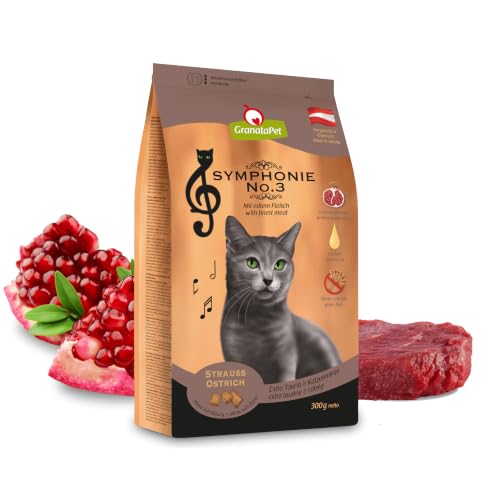 GranataPet Symphonie No. 3 Strauss, Trockenfutter für Katzen, Alleinfuttermittel ohne Getreide & Zuckerzusätze, schmackhaftes Katzenfutter, 300 g