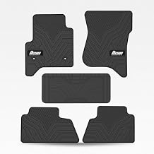 Car Floor Mat, Compatible with 2014-2018 GMC Sierra Chevrolet Silverado 1500 2500 3500 Tahoe Yukon, Latex Rubber Black All Weather Interior Floor Liner Carpet Set, 5 PCS