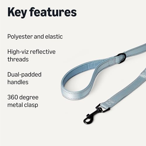 Amazon Basics Reflective Dog Leash with Dual-Padded Handles and D Ring, 6ft by Amazon Basics - Image 2