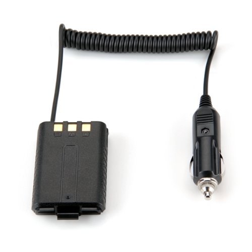 Carchet Eliminateur de batterie pour Baofeng UV-5R radio double bande Remplace la batterie et se connecte à l'allume-cigare de votre véhicule