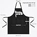 Funny Aprons for Men, I'll Feed All You Chef Apron with 3 Pockets, Adjustable Neck Strap and Long Waist Ties, Perfect for Kitchen Cooking, Grilling, Gifts for Husband, Dad, Boyfriend,Wife, Mom