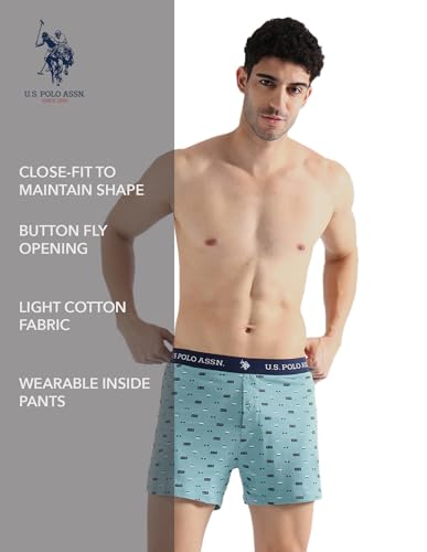 Image of U.S. Polo ASSN. Mens OEX09 Comfort Regular Fit Solid Boxers - Pack of 2