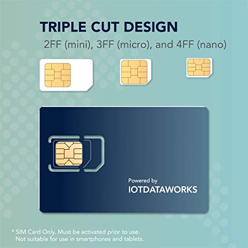 Iotdataworks 3-In-1 Triple Cut Iot Sim Card | Flexible Data Plan Options | No Contracts Required | Designed For Iot Devices - No Voice/Sms | Iot Sim Card Only | Iotdataworks Usa #TOP1