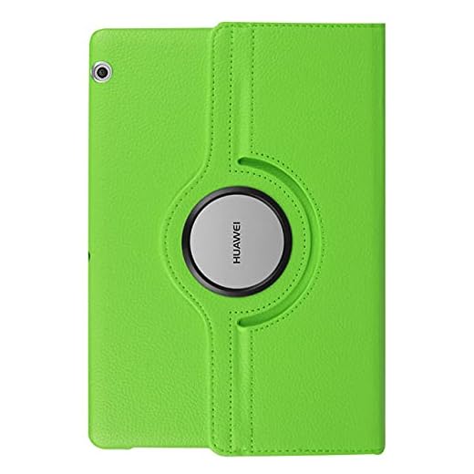 LIUCHEN Surfplattefodral för Huawei MediaPad T5 10 T3 9.6"8 7.0 Wifi BG2-W09 AGS-W09/L09 KOB-L09/W09 360 roterande PU-läderfodral, grön, T3 7.0(Wifi) BG2, W09